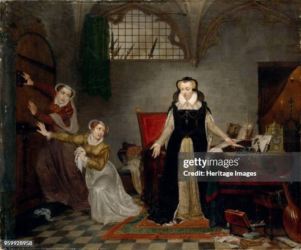 The last hours of Mary Stuart, Queen of Scots, ca 1819. Found in the Collection of Musée du Louvre, Paris. )