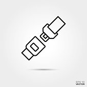 safety belt vector icon