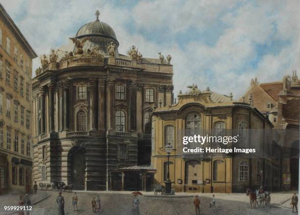 The old Burgtheater in Vienna, . Private Collection. )