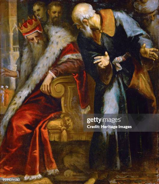 The Prophet Nathan rebukes King David, Early 17th cen.. Found in the Collection of Art History Museum, Vienne. )