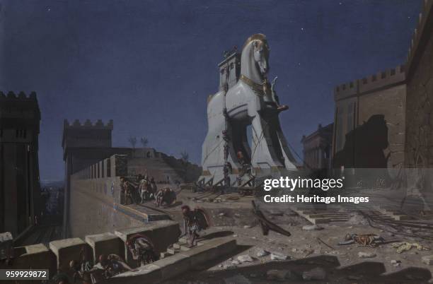 Trojan Horse, 1874. Private Collection. )