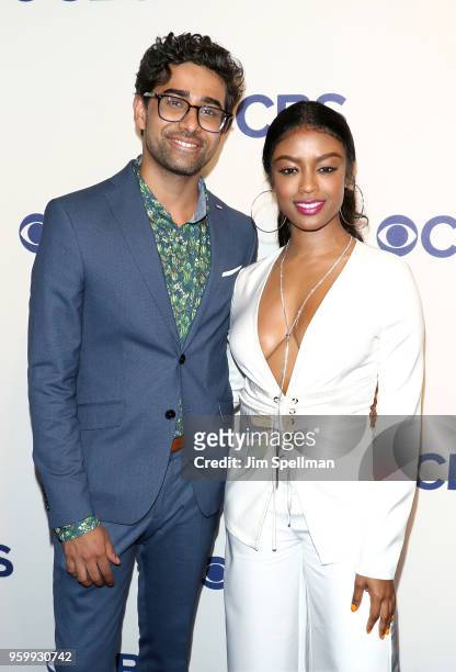 Actors Suraj Sharma and Ebonee Noel attend the 2018 CBS Upfront at The Plaza Hotel on May 16, 2018 in New York City.