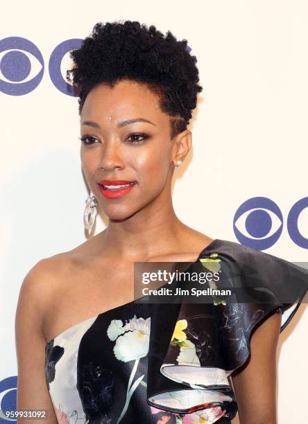 Actress Sonequa Martin-Green attends the 2018 CBS Upfront at The Plaza Hotel on May 16, 2018 in New York City.