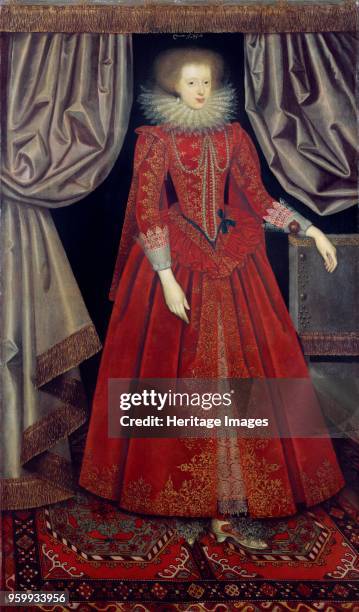 Catherine Howard, Countess of Suffolk , circa 1615. Painting from the Suffolk Collection in Kenwood House, London. Artist William Larkin, Catherine...