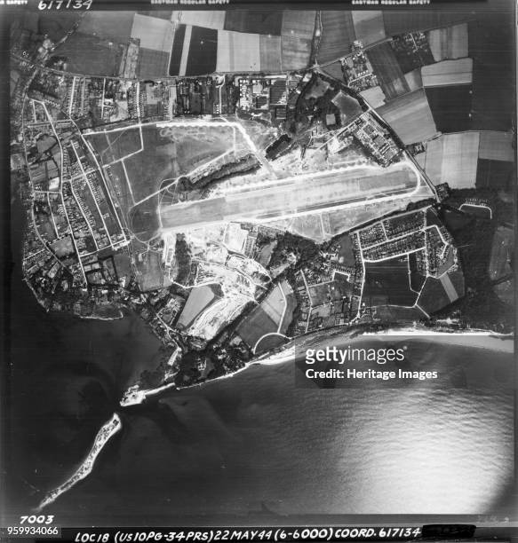 Christchurch, Dorset, May 1944. The pre-War airfield was requisitioned by the RAF and used for testing and aircraft production. It was used by the...