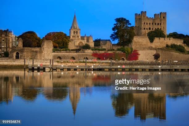 Rochester Cathedral and Castle from across the River Medway, Kent, 2010. Artist Historic England Staff Photographer.