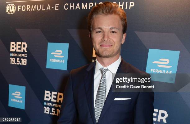 Nico Rosberg attends the ABB Formula E dinner in Berlin with Emily Ratajkowski ahead of the BMW i Berlin E-Prix at China Club on May 18, 2018 in...