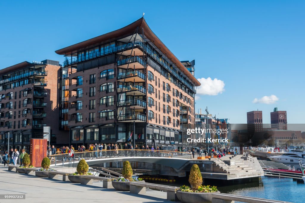 Oslo Norway - Stranden Boulevard in the near of the harbor