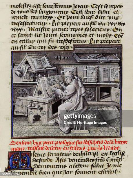 Burgundian scribe , ca 1455. Found in the Collection of Bibliothèque Nationale de France.