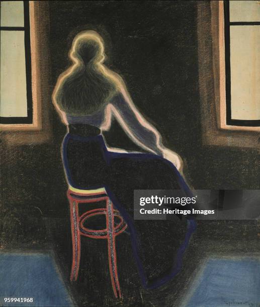 Jeune Femme sur un tabouret , 1909. Private Collection. )