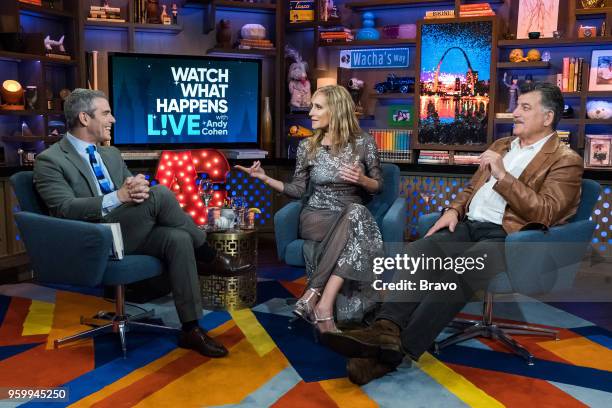 Pictured : Andy Cohen, Sonja Morgan and Keith Hernandez --