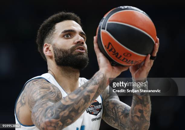 Jeffery Taylor of Real Madrid in action during the Turkish Airlines Euroleague Final Four Belgrade 2018 Semifinal match between CSKA Moscow and Real...