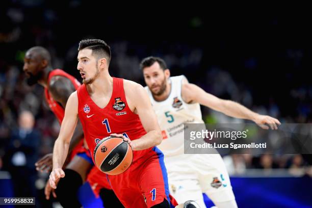 Nando de Colo, #1 of CSKA Moscow during the 2018 Turkish Airlines EuroLeague F4 Semifnal B game between Semifinal A CSKA Moscow v Real Madrid at...
