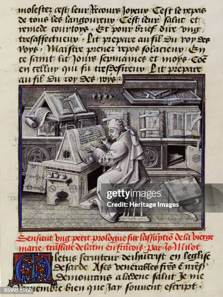 Burgundian scribe , ca 1455. Found in the Collection of Bibliothèque Nationale de France. )