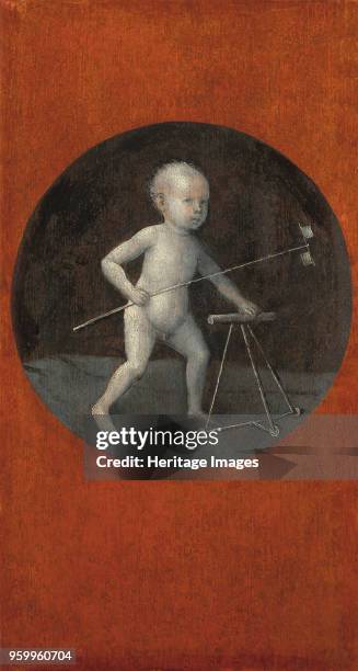 Child with Pinwheel and Toddler Chair. , c. 1490. Found in the Collection of Art History Museum, Vienne. )