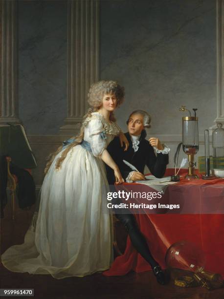 Antoine-Laurent Lavoisier and His Wife , 1788. Found in the Collection of Metropolitan Museum of Art, New York. )