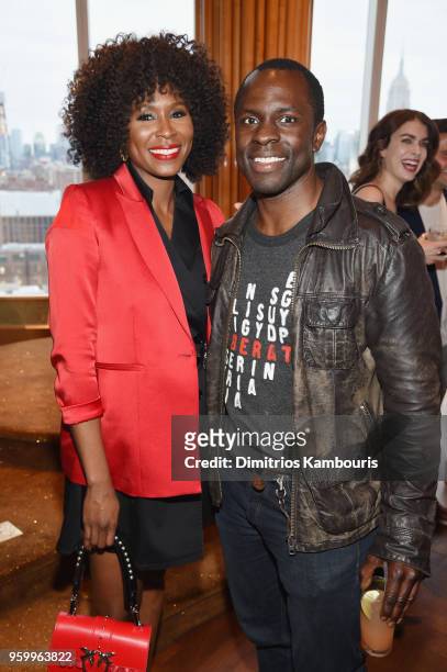 Sydelle Noel and Gbenga Akinnagbe attend the Vulture Festival Presented By AT&T Opening Night Party at The Top of The Standard on May 18, 2018 in New...