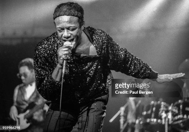 American soul singer-songwriter Bobby Womack performs at Paradiso, Amsterdam, Netherlands, 24th November 1988.