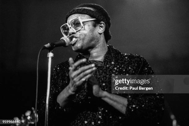 American soul singer-songwriter Bobby Womack performs at Paradiso, Amsterdam, Netherlands, 24th November 1988.