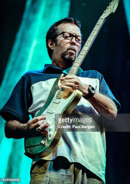 Guitarist Eric Clapton performs at North Sea Jazz festival, The Hague, Netherlands, 11th July 1997.