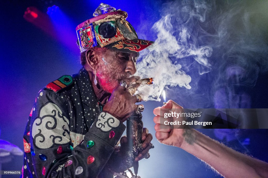 Scratch Perry Jamaican reggae musician, singer and producer Lee 'Scratch' Perry ...