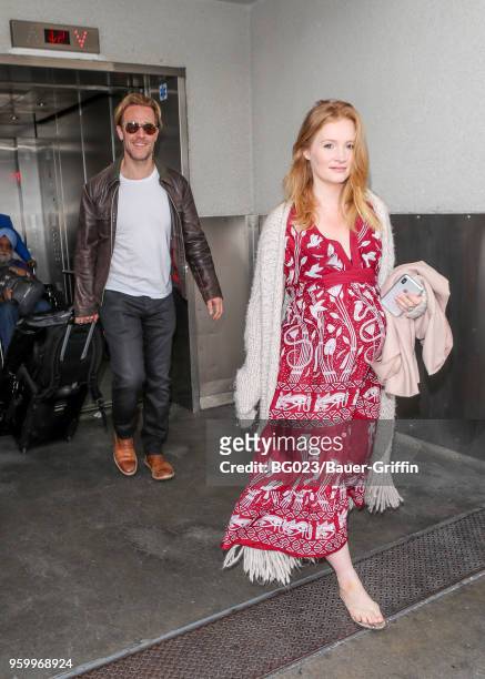 James Van Der Beek and his wife Kimberly Brook are seen on May 18, 2018 in Los Angeles, California.
