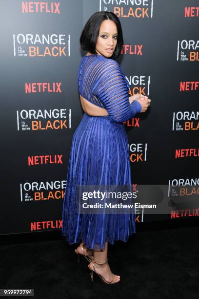 Actress Dascha Polanco attends the "Orange Is The New Black" EMMY FYC red carpet at Crosby Street Hotel on May 18, 2018 in New York City.