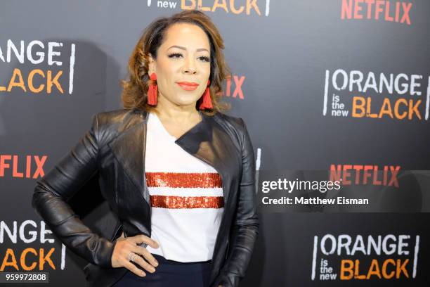 Actress Selenis Leyva attends the "Orange Is The New Black" EMMY FYC red carpet at Crosby Street Hotel on May 18, 2018 in New York City.