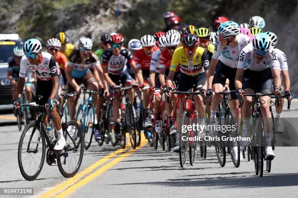 Egan Arley Bernal Gomez of Colombia riding for Team Sky in the Lexus King of the Mountain jersey and Tejay van Garderen of the United States riding...