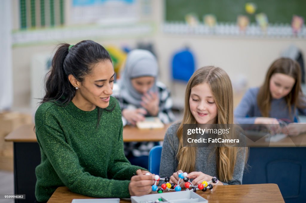 Teacher with a happy student