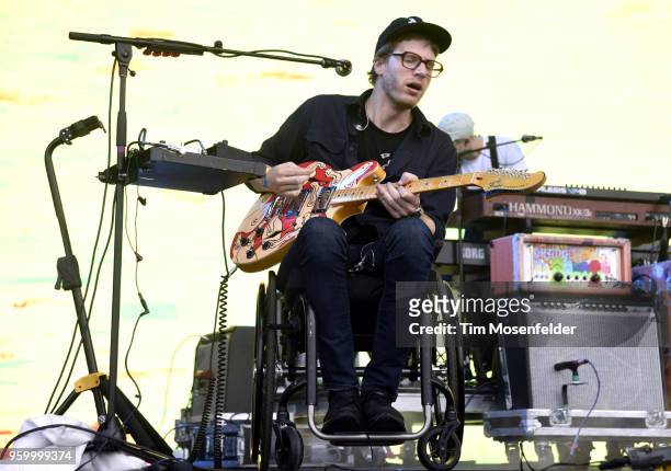 Eric Howk of Portugal. The Man performs during the 2018 Hangout Festival on May 18, 2018 in Gulf Shores, Alabama.