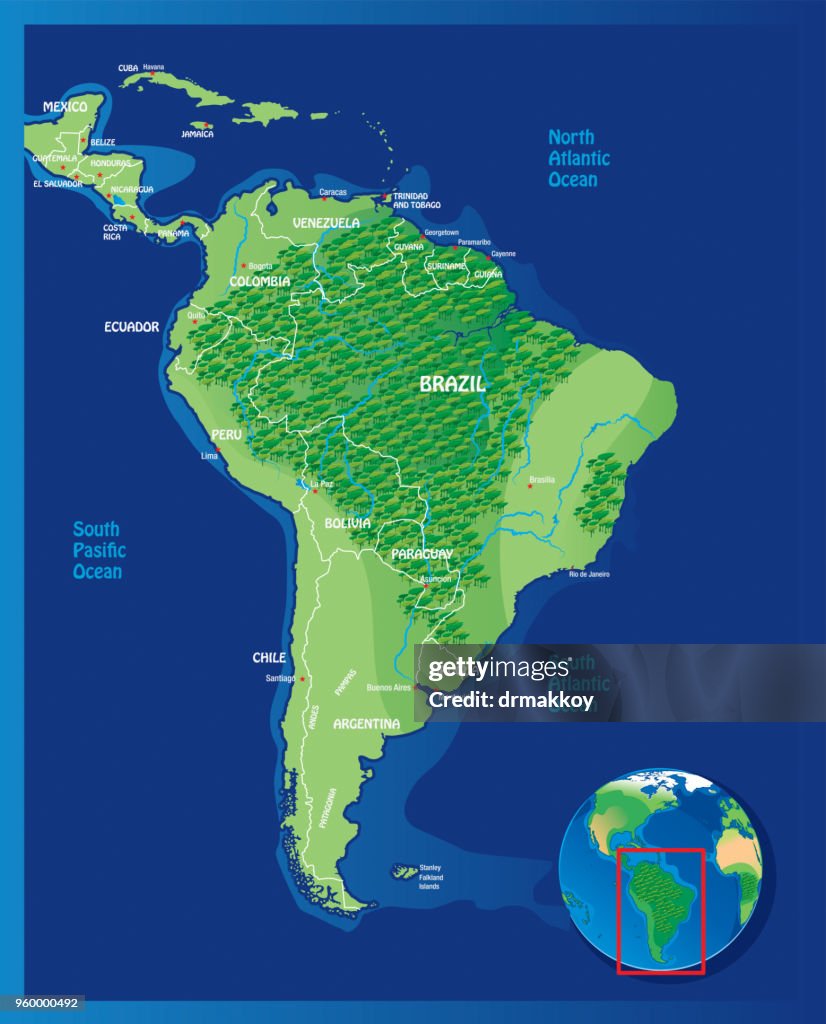 South America Map