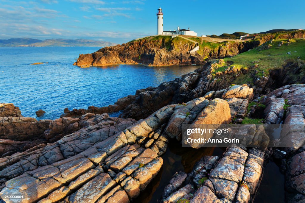 Fanad Head Lighthouse, Ireland, early evening in spring