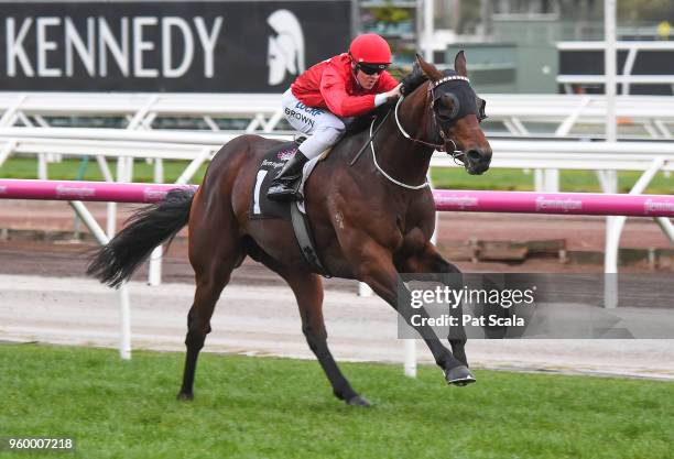 Iconoclasm ridden by Ethan Brown wins the Chris Waller Hall of Fame Trophy at Flemington Racecourse on May 19, 2018 in Flemington, Australia.