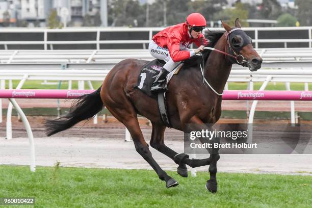 Iconoclasm ridden by Ethan Brown wins the Chris Waller Hall of Fame Trophy at Flemington Racecourse on May 19, 2018 in Flemington, Australia.