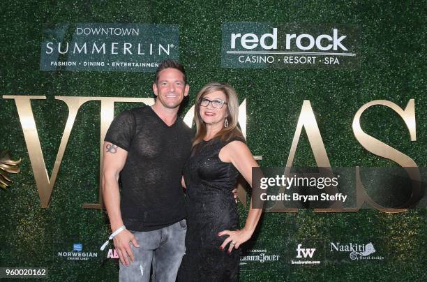 Singer Jeff Timmons and VEGAS Magazine Publisher Kim Armenta attend VEGAS Magazine's 15th anniversary party at the Red Rock Casino, Resort and Spa on...