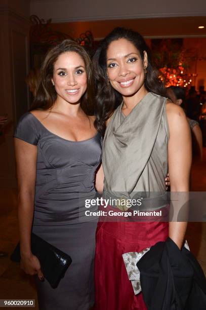Meghan Markle, HFPA President Aida Takla-O'ReillyGabriel Macht, Gina Torres, Patrick J. Adams, Meghan Markle and Sarah Rafferty attend the InStyle...