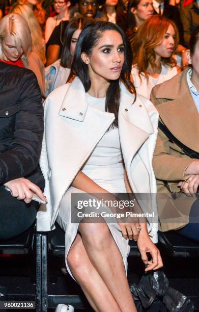 Actress Meghan Markle attends World MasterCard Fashion Week Fall 2015 Collections Day 3 at David Pecaut Square on March 25, 2015 in Toronto, Canada.