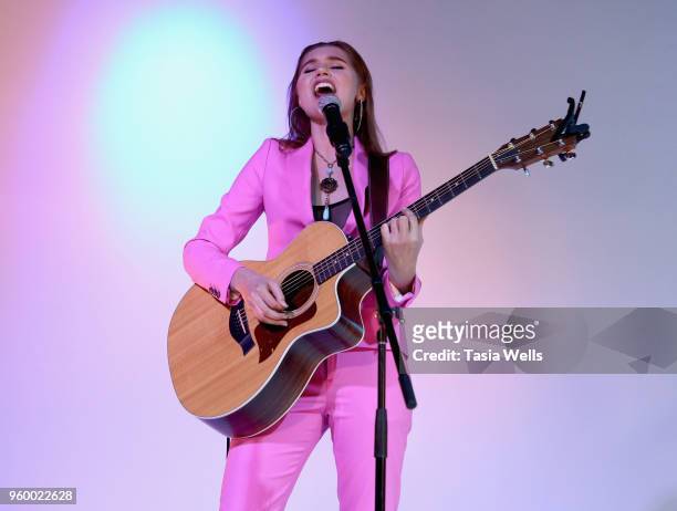 Serena Laurel performs onstage at "Stuck on a Feelin" music video & single release for Carly Peeters at Cherry Soda Studios on May 18, 2018 in Los...