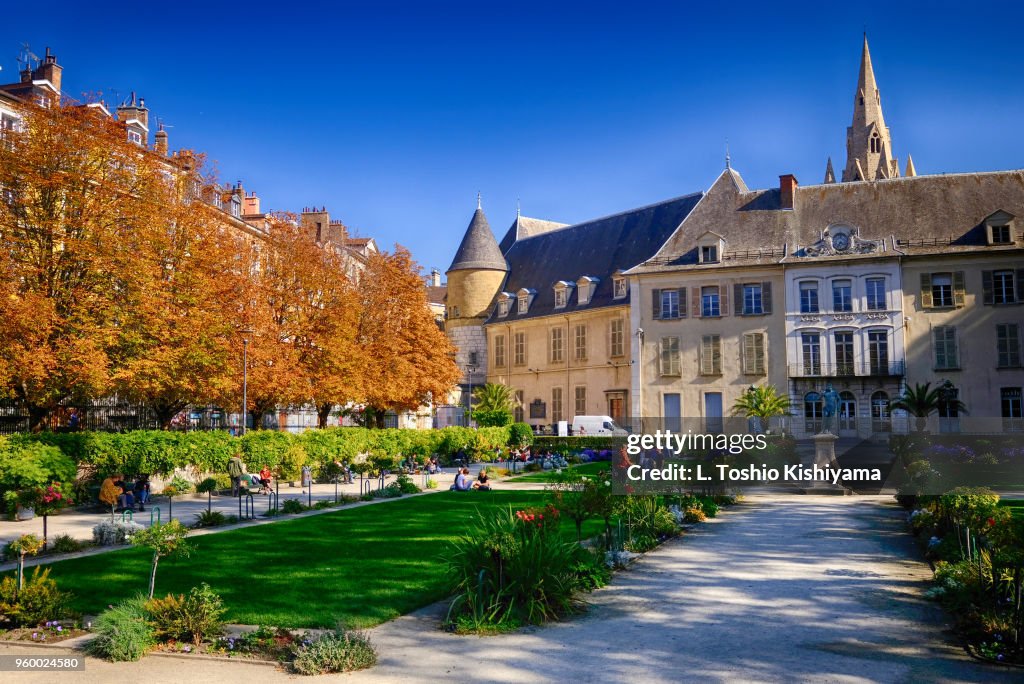 Autumn at City Park in Grenoble, France