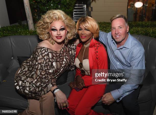 Cast members of 'RuPaul's Drag Race' Shannel, Coco Montrese and Vice President of Marketing and Administration at SPI Entertainement Inc. Ed...