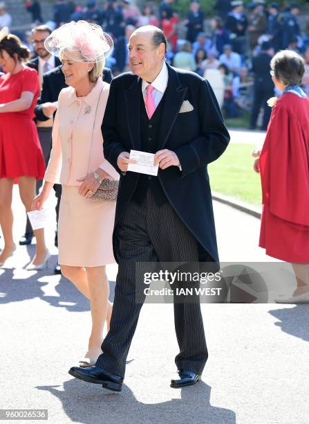 British MP Nicholas Soames arrives for the wedding ceremony of Britain's Prince Harry, Duke of Sussex and US actress Meghan Markle at St George's...