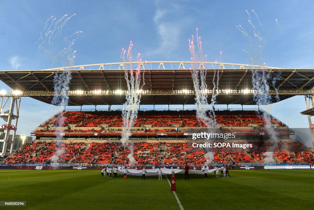 View at BMO Field before 2018 MLS Regular Season match...