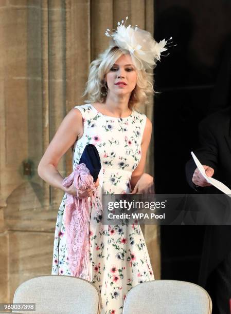 Joss Stone arrives at St George's Chapel at Windsor Castle for the wedding of Prince Harry to Meghan Markle on May 19, 2018 in Windsor, England..