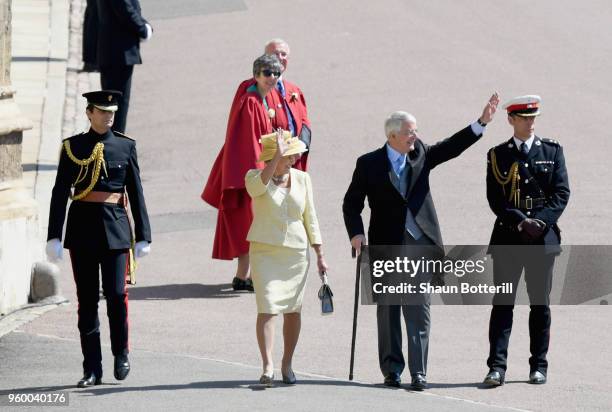 Former Prime Minister John Major and wife Norma the wedding of Prince Harry to Ms Meghan Markle at St George's Chapel, Windsor Castle on May 19, 2018...