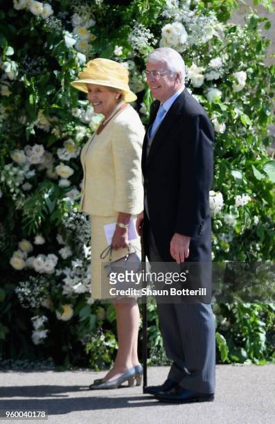 Former Prime Minister John Major and wife Norma the wedding of Prince Harry to Ms Meghan Markle at St George's Chapel, Windsor Castle on May 19, 2018...