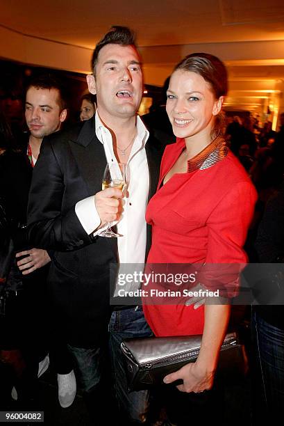 Designer Michael Michalsky and actress Jessica Schwarz attend the afterparty of the Michalsky Style Night at Friedrichstadtpalast on January 22, 2010...