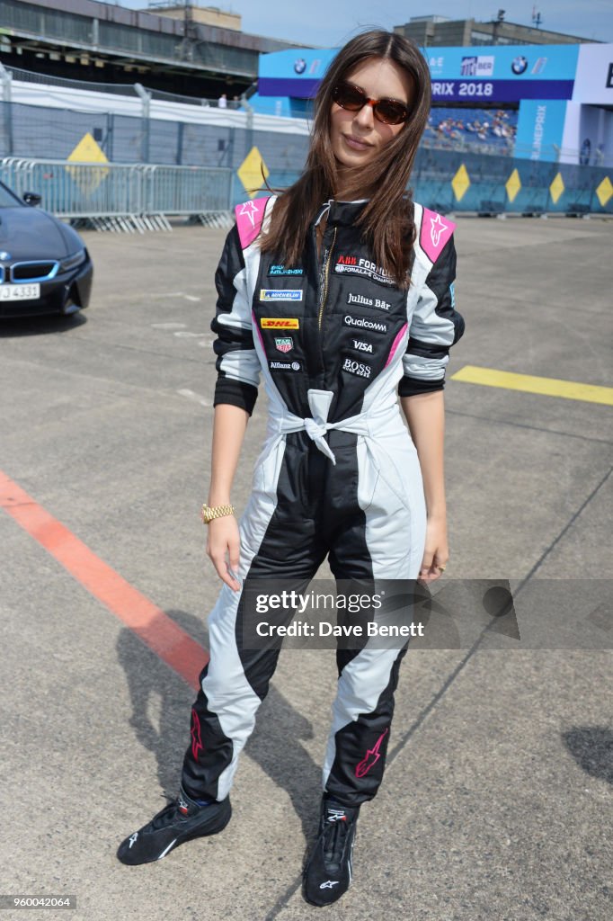 Emily Ratajkowski Attends ABB FIA Formula E BMW i Berlin E-Prix 2018