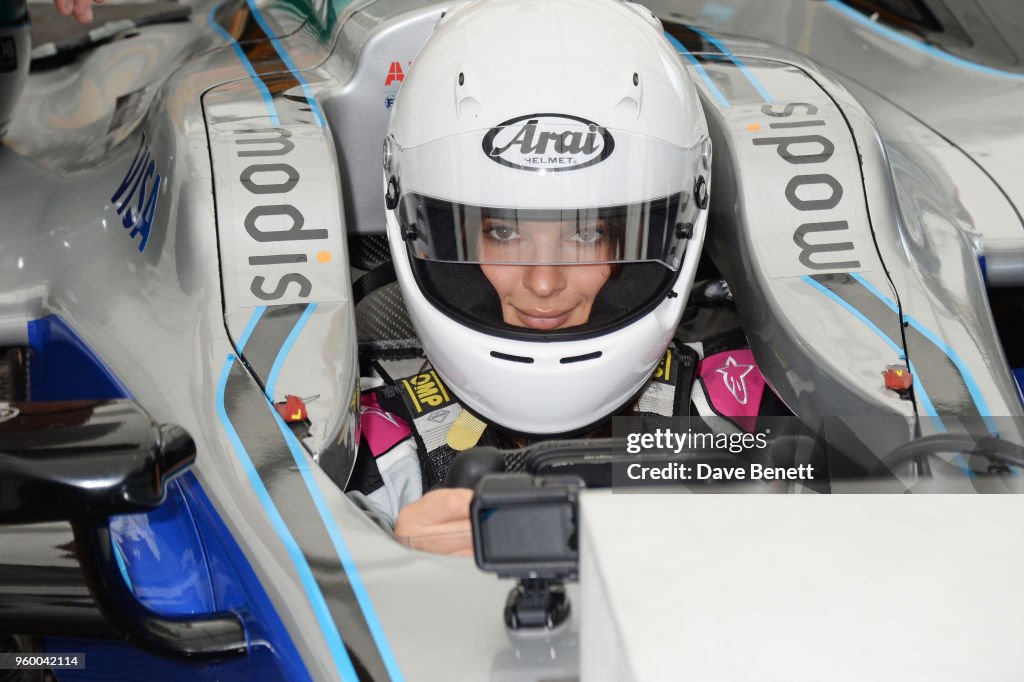 Emily Ratajkowski Attends ABB FIA Formula E BMW i Berlin E-Prix 2018