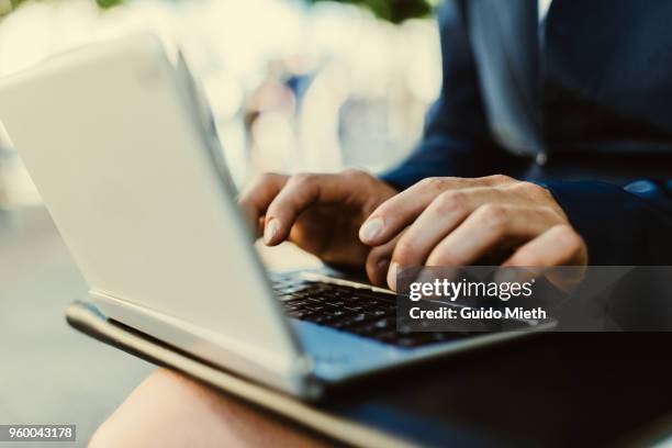 businesswoman working with tablet pc, close-up. - touchpad stock pictures, royalty-free photos & images